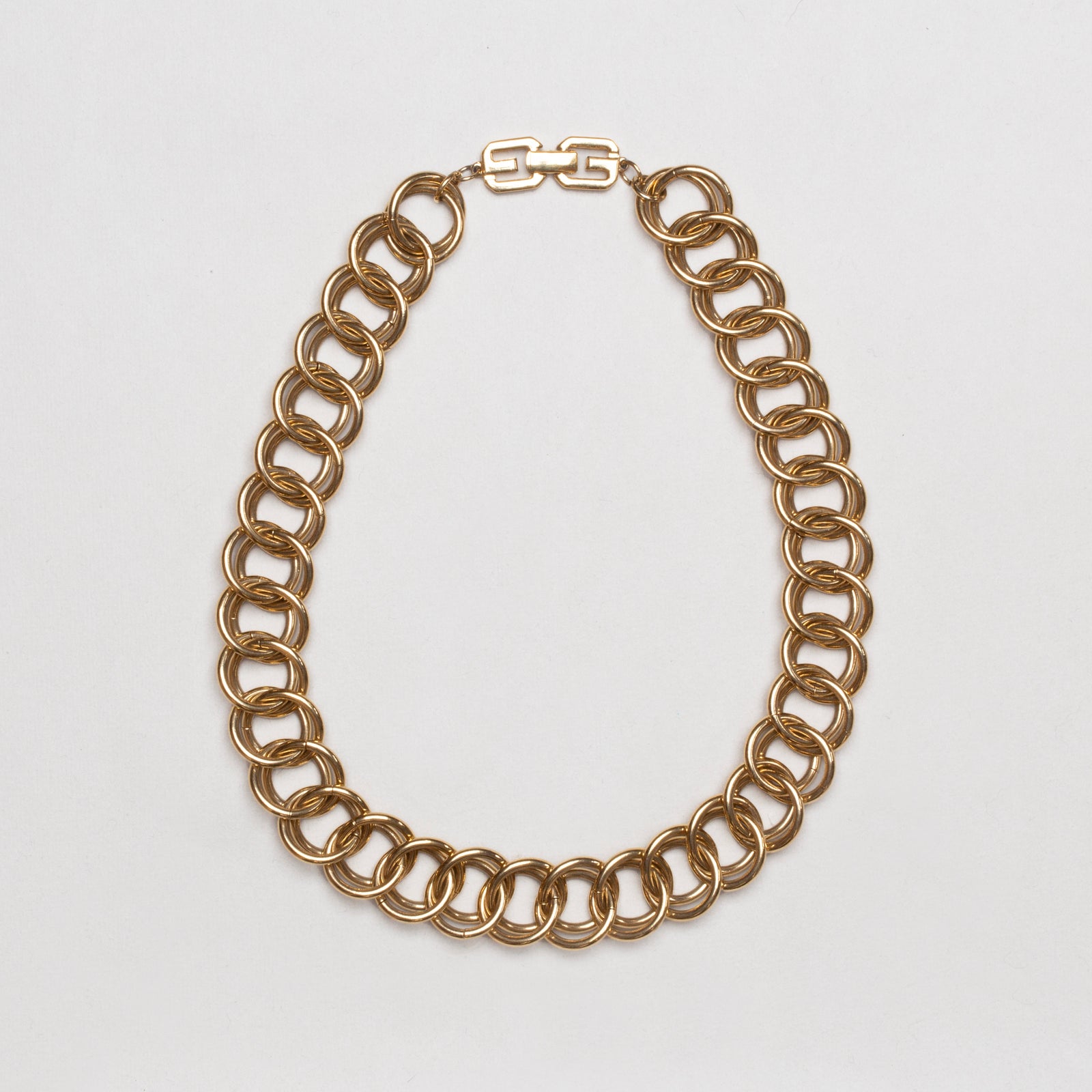 Vintage Givenchy Double Gold Chain Necklace