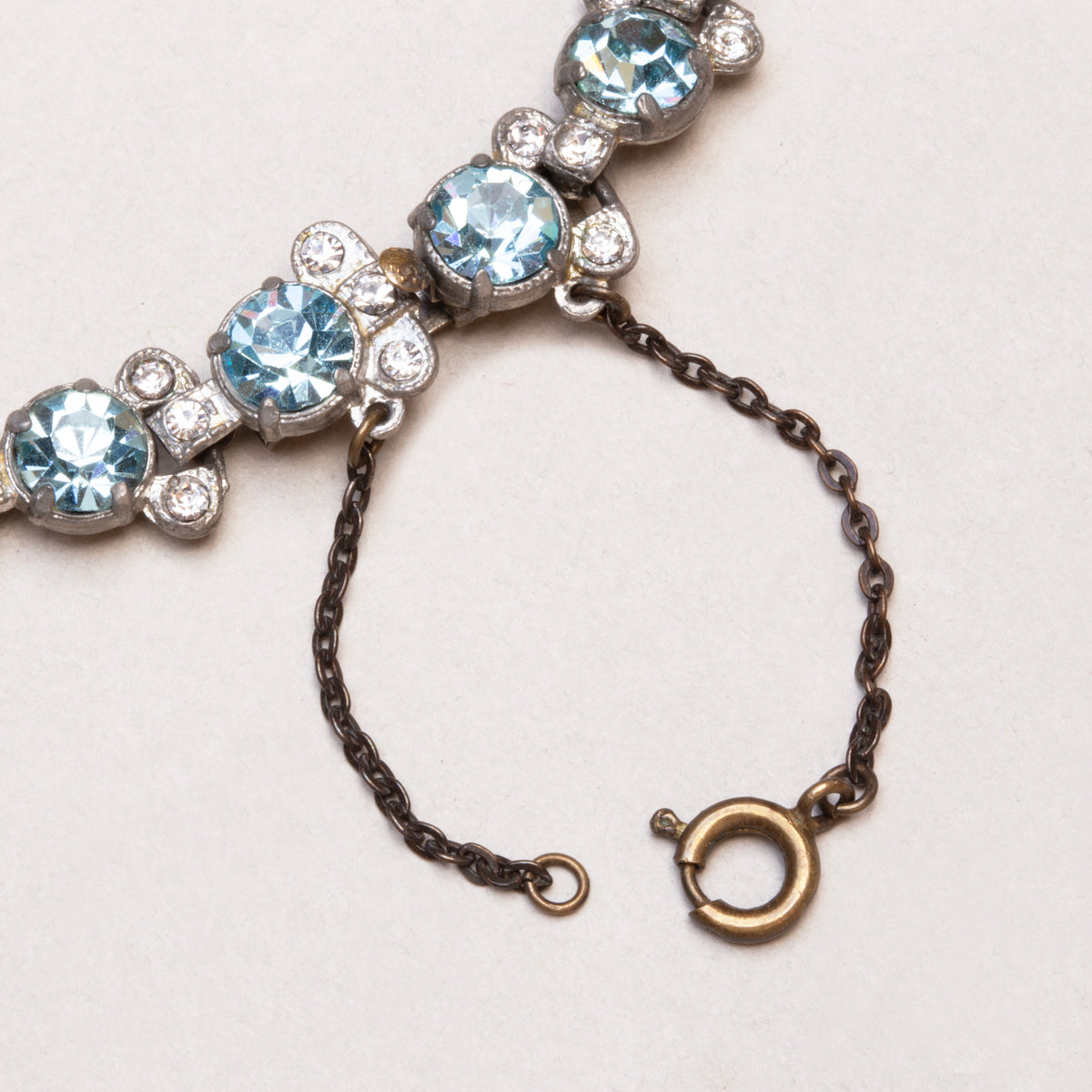 1930s Vintage Blue Crystal Necklace
