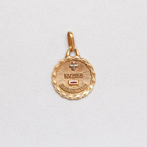 Vintage 18ct Gold Pendant with Rubies