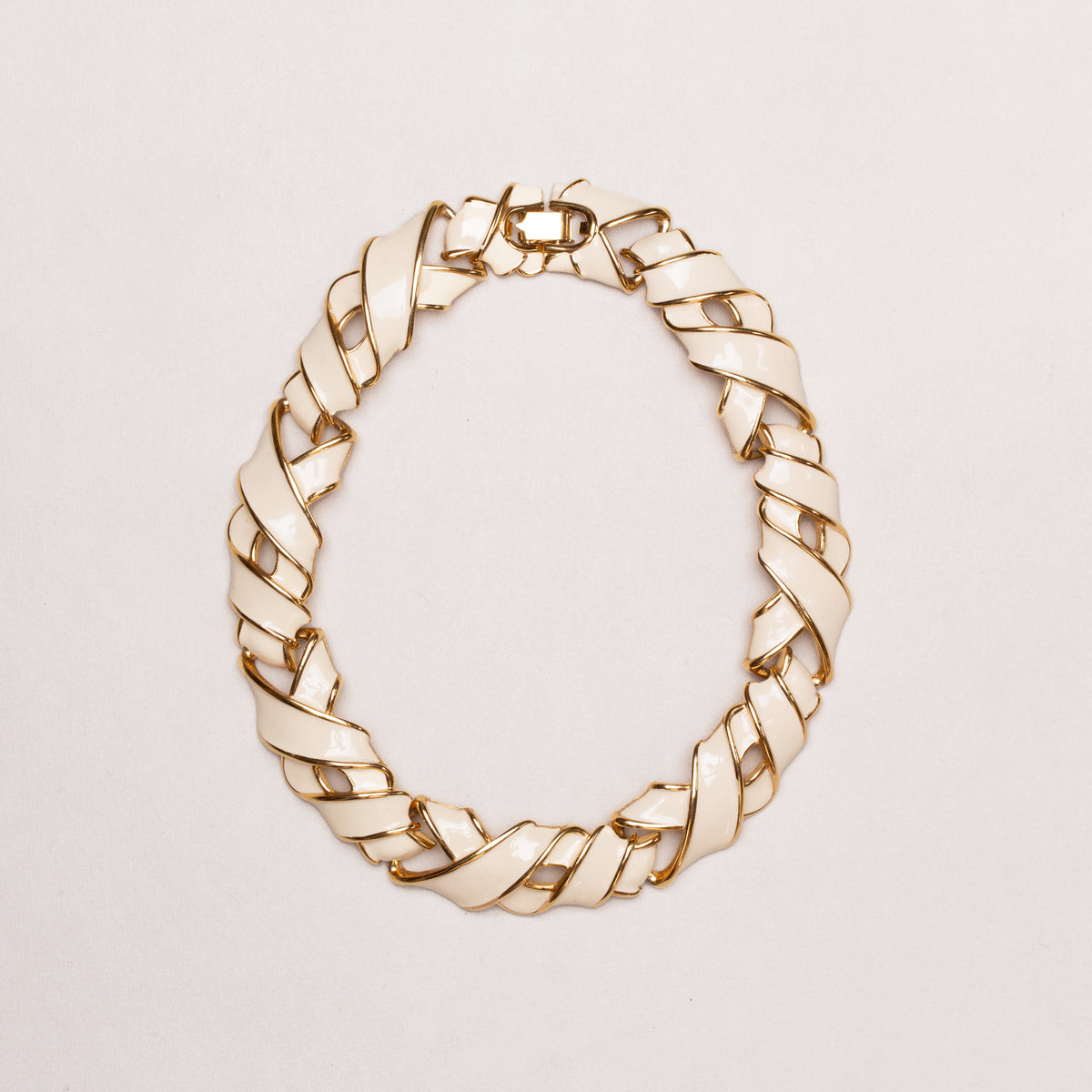 Vintage Givenchy Enamel Woven Necklace