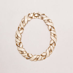 Vintage Givenchy Enamel Woven Necklace