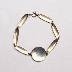 Vintage Norwegian Art Deco Blue Enamel Bracelet