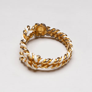 Vintage KJL Woven Enamel and Gold Bracelet