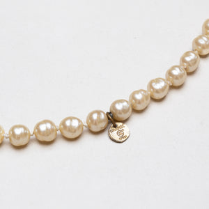 Vintage Chanel Faux Pearl Long Necklace