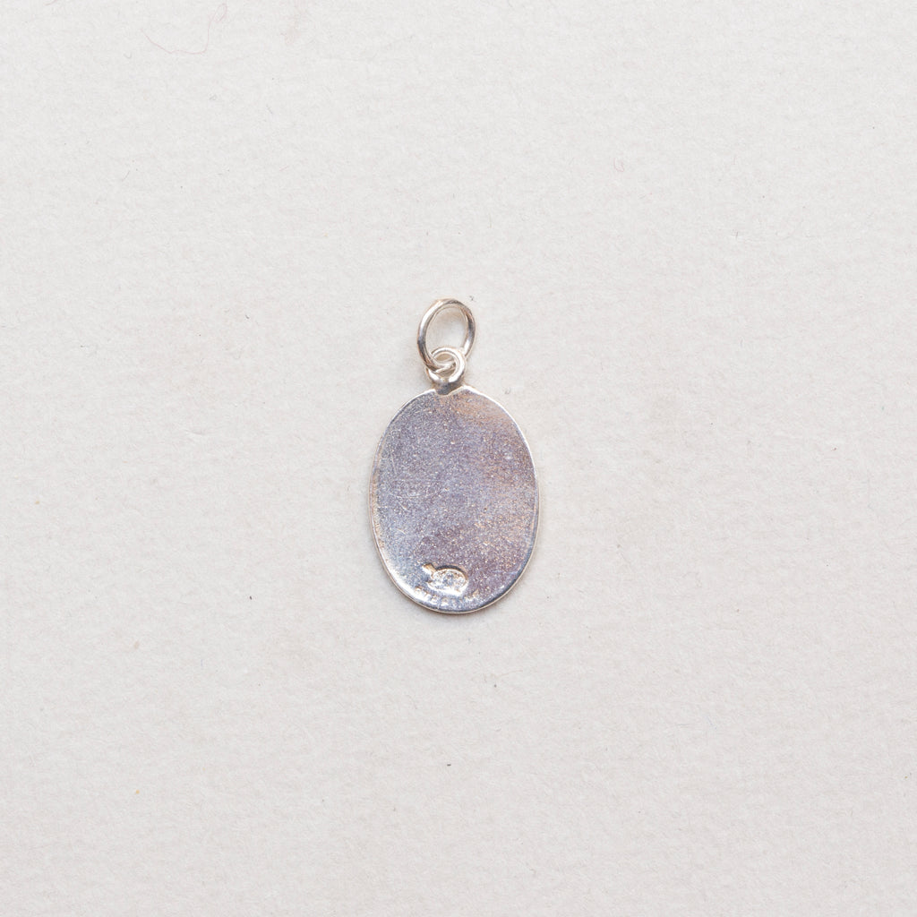 Rare Vintage Sterling Silver St. Christopher Oval Charm Pendant