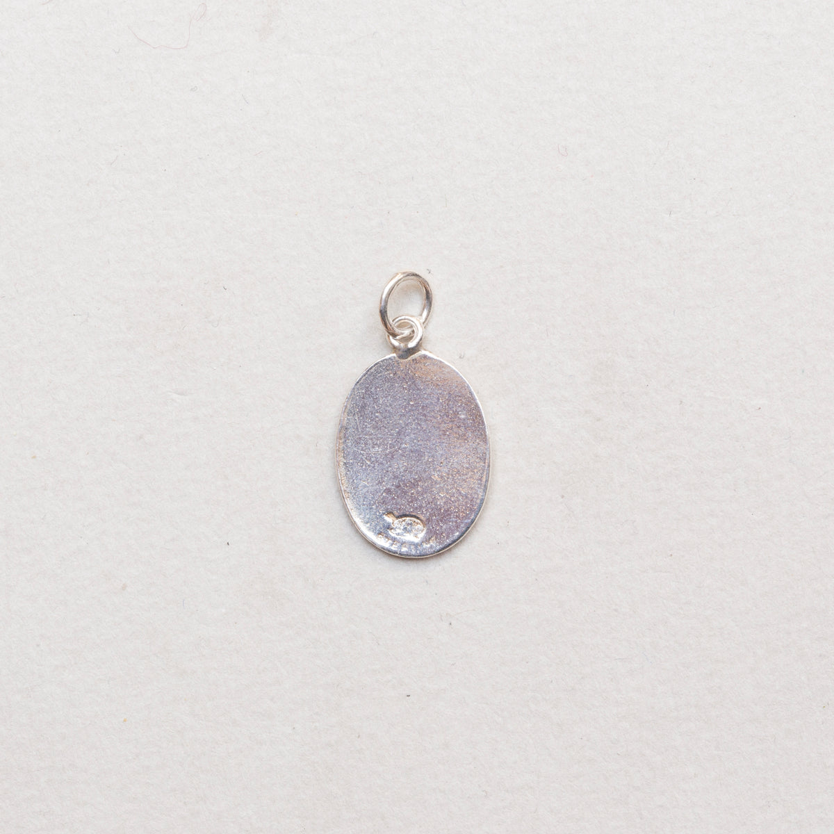 Rare Vintage Sterling Silver St. Christopher Oval Charm Pendant