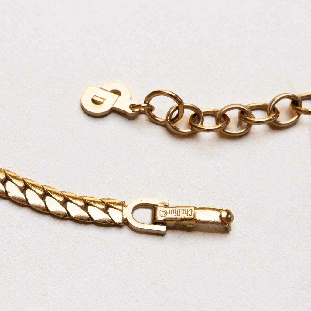 Vintage Christian Dior Pavé Rhinestone Collar Necklace