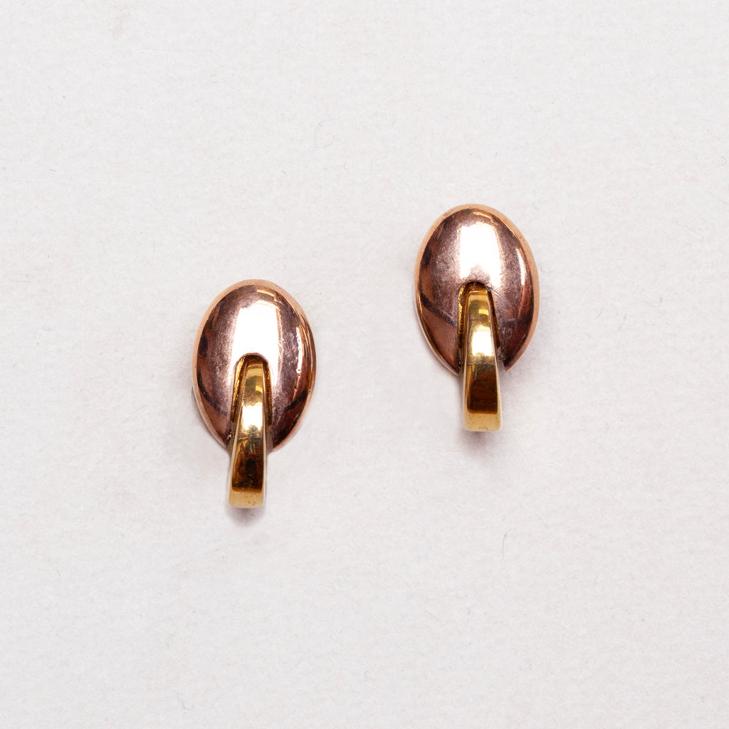 Vintage Givenchy Gold-Tone Sculptural Clip-On Earrings