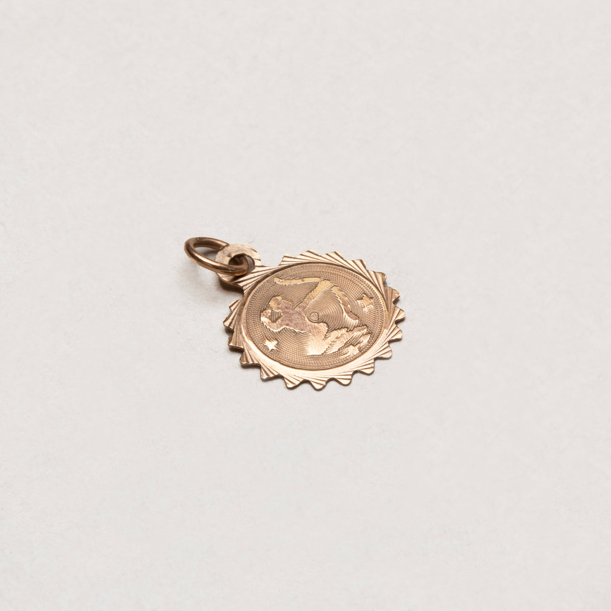 Vintage Rare 9ct Gold Sagittarius Charm Pendant