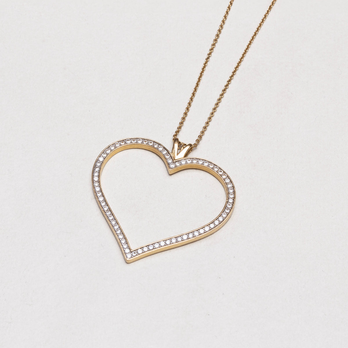 Vintage Theo Fennell Heart Pendant with Diamonds