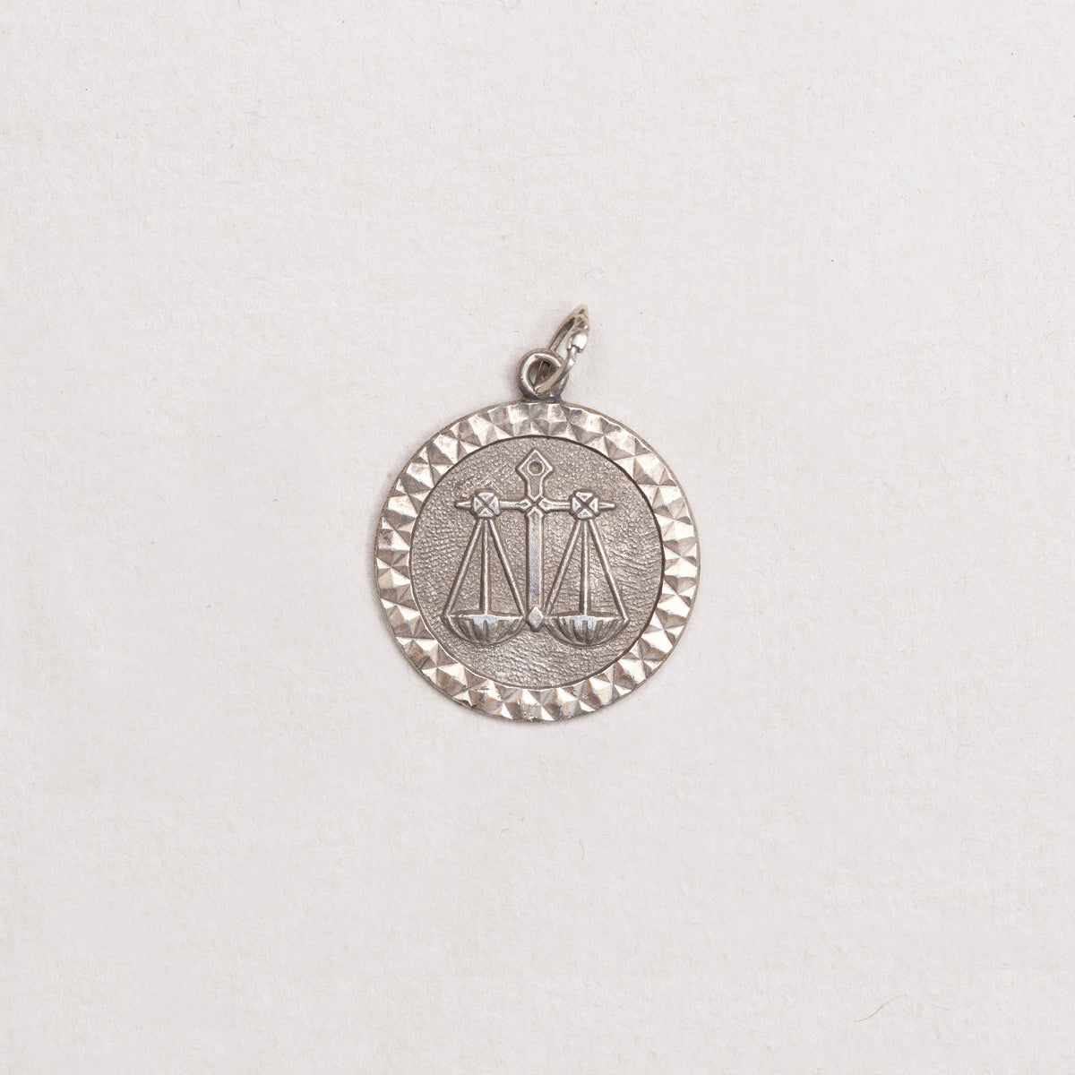 Vintage Silver Libra Charm Pendant