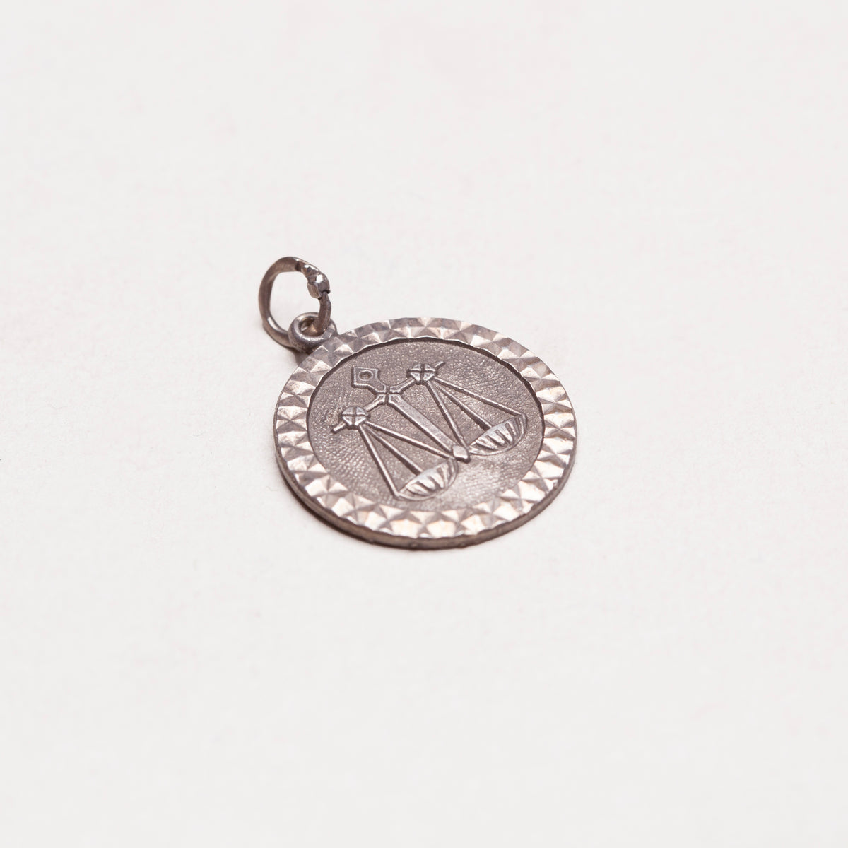 Vintage Silver Libra Charm Pendant