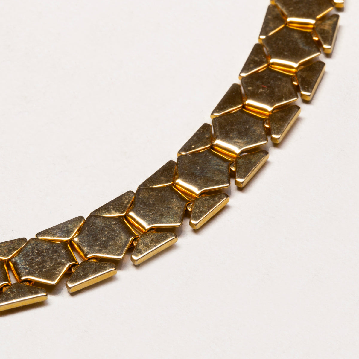 Vintage Givenchy Gold Geometric Link Necklace