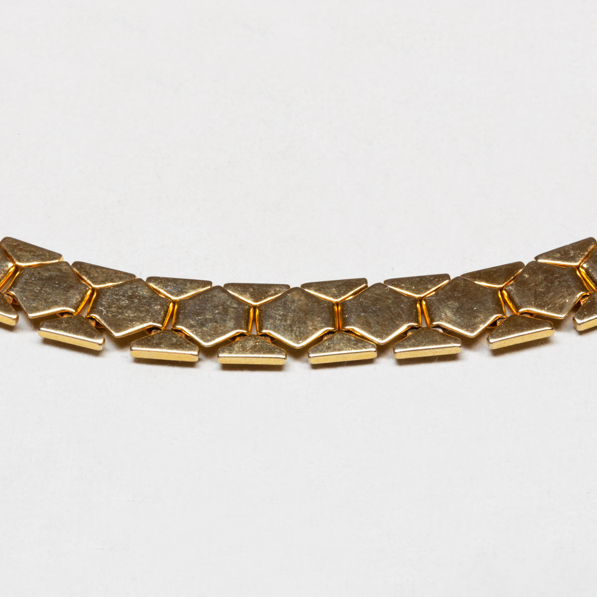 Vintage Givenchy Gold Geometric Link Necklace