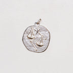 Vintage Silver Libra Charm Pendant