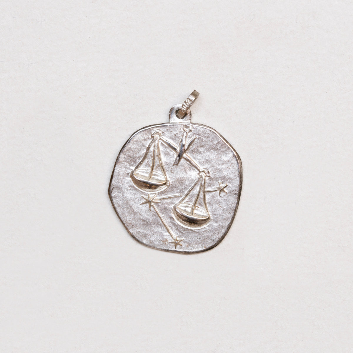 Vintage Silver Libra Charm Pendant