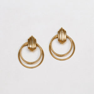 Vintage Givenchy Double Hoop Clip-On Earrings