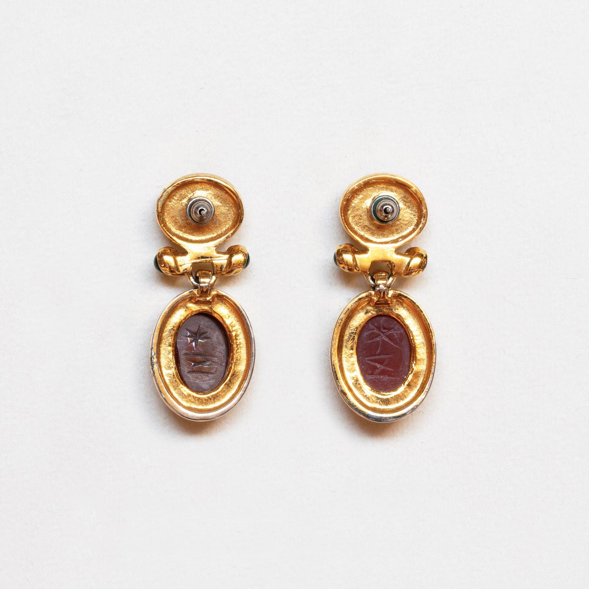 Vintage Givenchy Scarab Drop Earrings