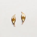 Vintage Givenchy Blue Enamel Leaf Clip-On Earrings