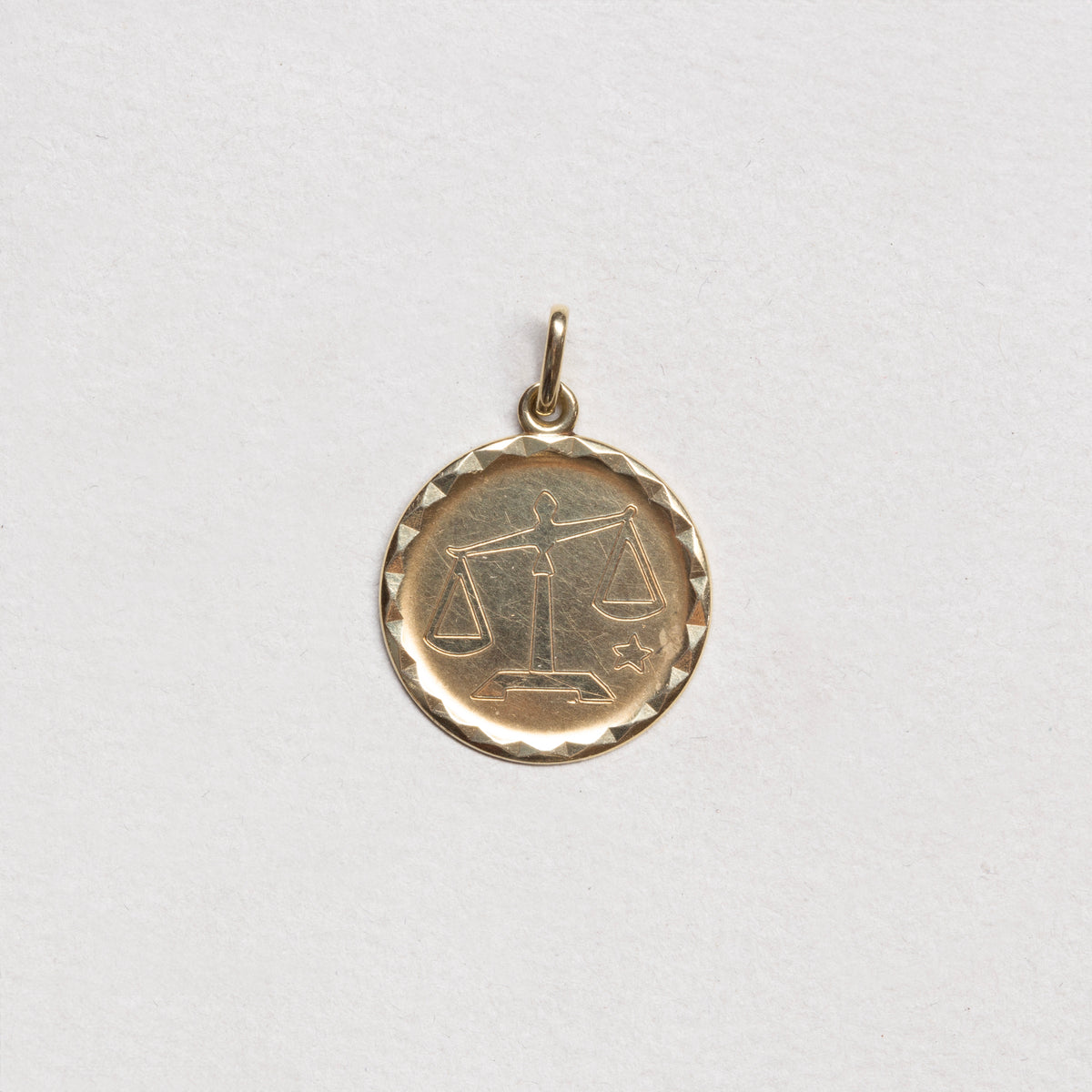 Vintage 14ct Gold Libra Zodiac Charm