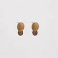Twin Oval Stud Earrings in Gold-plated and Silver