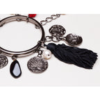Vintage Oscar de la Renta Coin, Tassel & Charm Bracelet