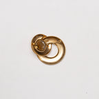 Vintage Christian Dior Gold-Tone Interlocking Circle Brooch