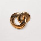 Vintage Christian Dior Gold-Tone Interlocking Circle Brooch