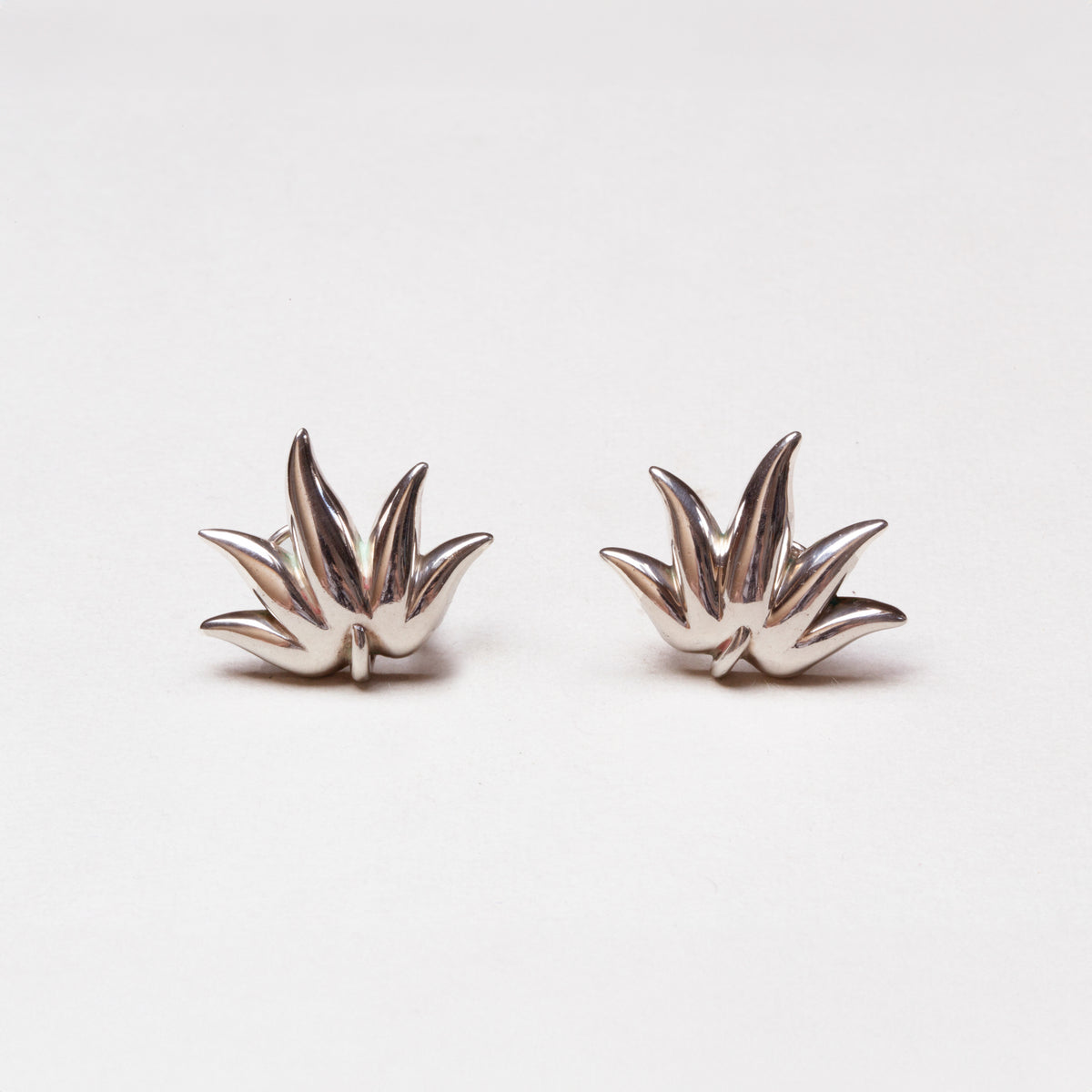 Vintage Tiffany & Co. Sterling Silver Leaf Clip-On Earrings