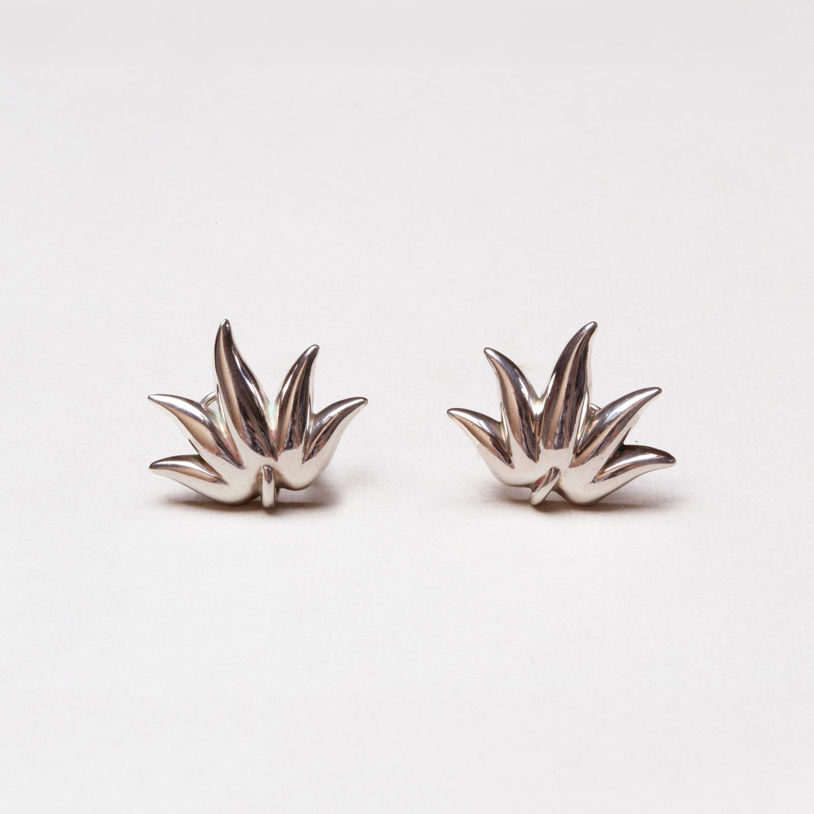 Vintage Tiffany & Co. Sterling Silver Leaf Clip-On Earrings