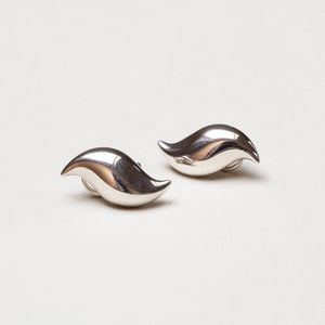 Vintage Tiffany Silver Teardrop Clip-on Earrings
