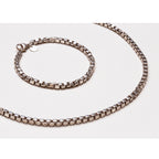 Vintage Tiffany Silver Box Chain Necklace & Bracelet