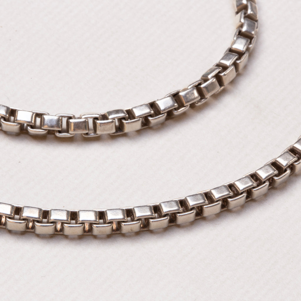 Vintage Tiffany Silver Box Chain Necklace & Bracelet