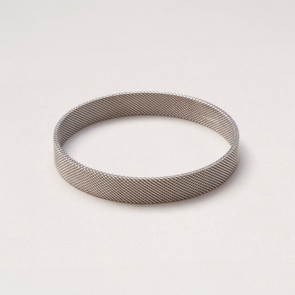 Vintage Tiffany & Co. Sterling Silver Mesh Bangle Bracelet