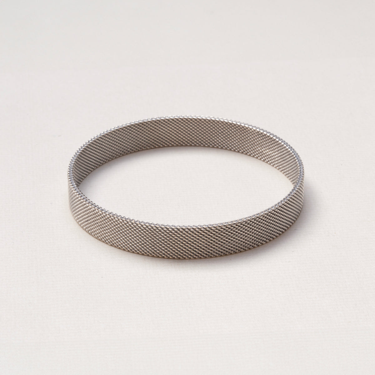 Vintage Tiffany & Co. Sterling Silver Mesh Bangle Bracelet