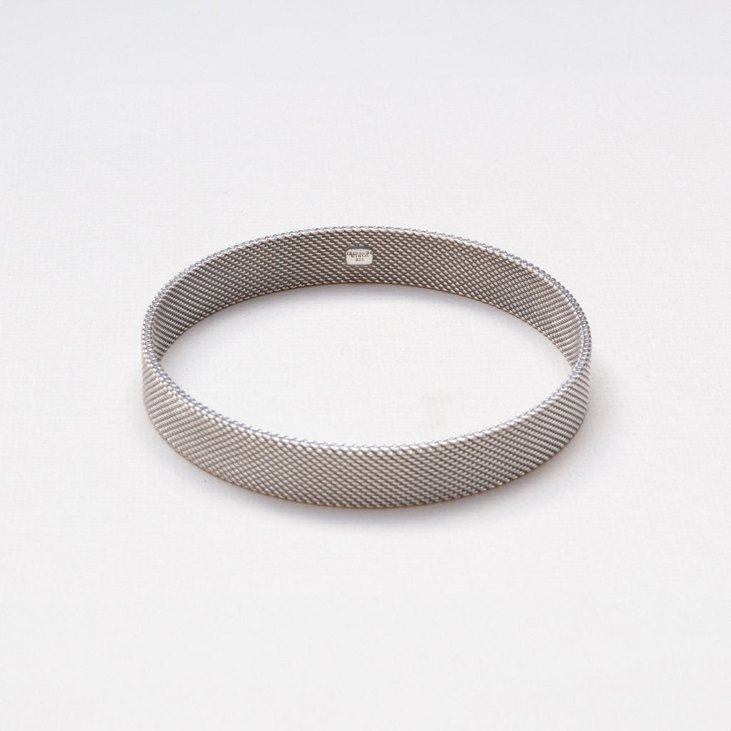 Vintage Tiffany & Co. Sterling Silver Mesh Bangle Bracelet