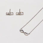 Vintage Tiffany Silver Infinity Earrings and Necklace