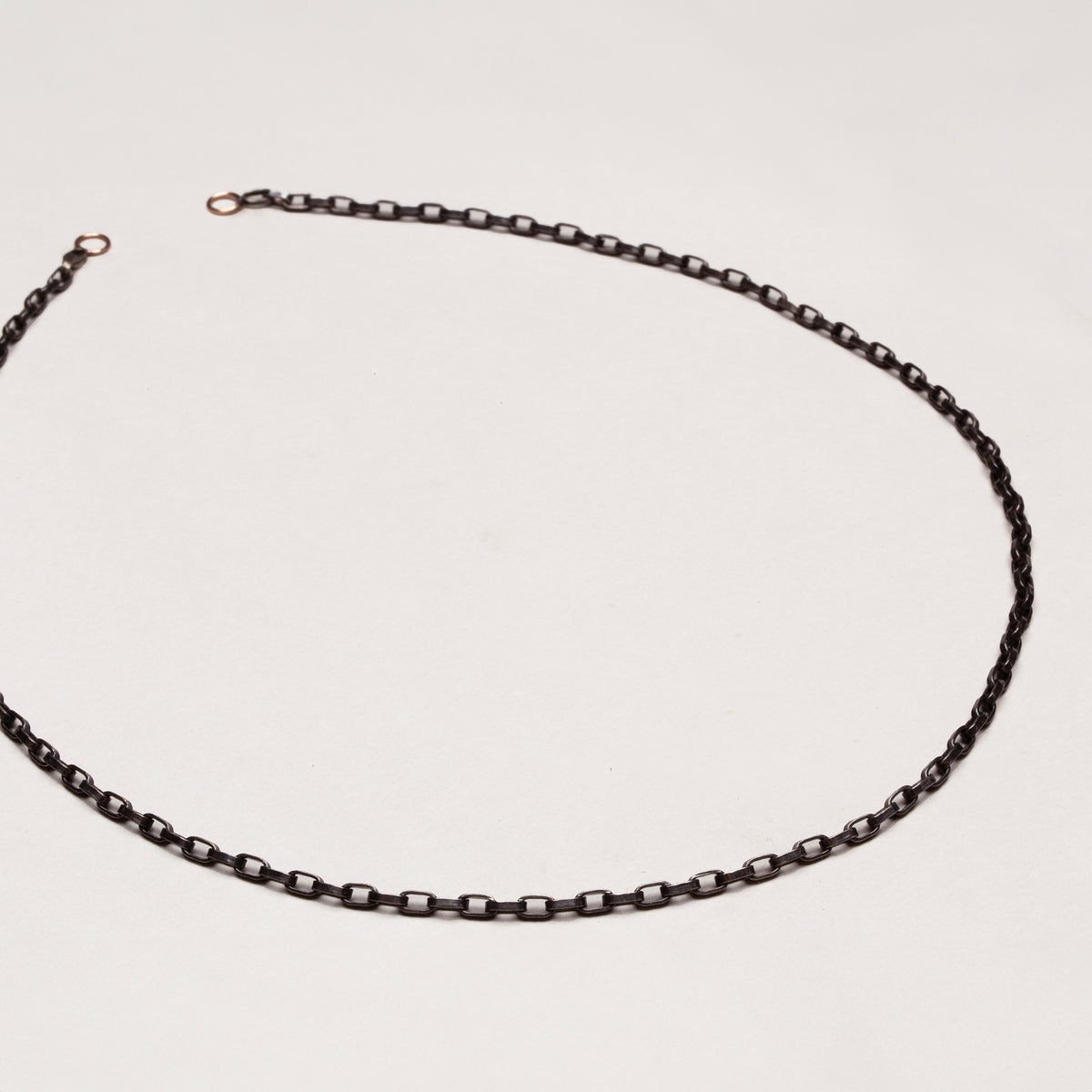 Vintage Maria Aaron Biker Chain Necklace in Blackened Silver & 14k Gold