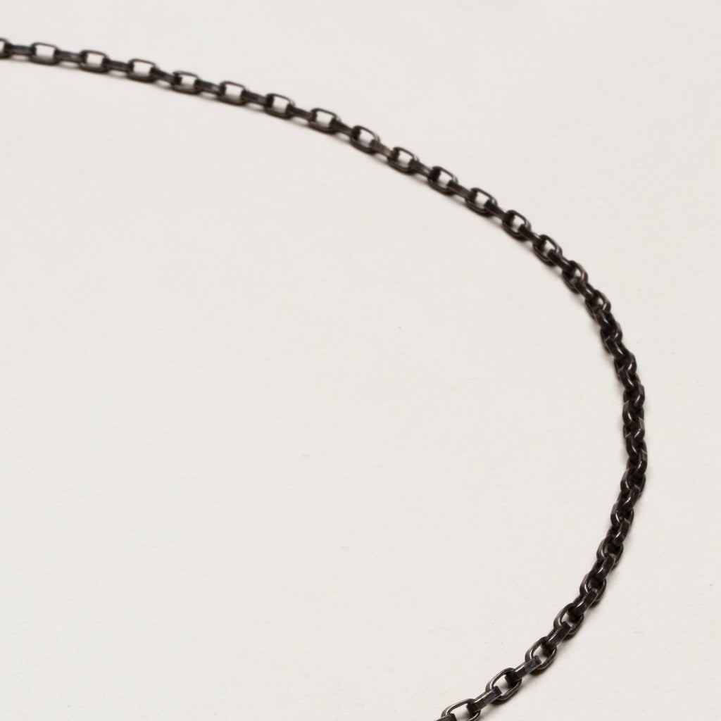 Vintage Maria Aaron Biker Chain Necklace in Blackened Silver & 14k Gold