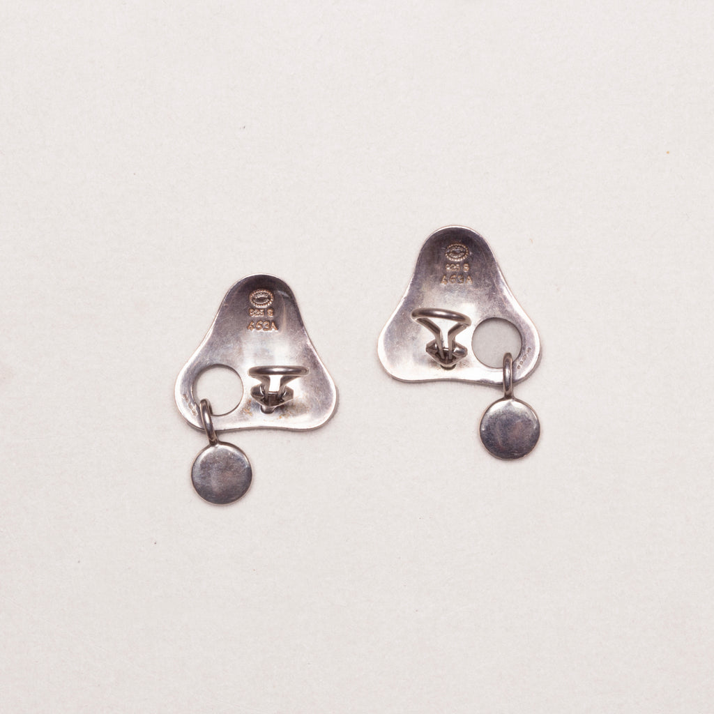 Vintage Georg Jensen Regitze Overgaard 463A Sterling Silver Drop Clip Earrings