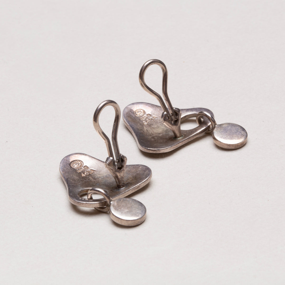 Vintage Georg Jensen Regitze Overgaard 463A Sterling Silver Drop Clip Earrings