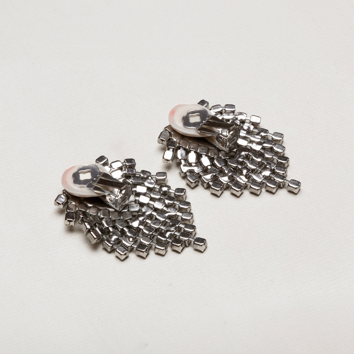 Vintage Kenneth Jay Lane Crystal Cascade Clip-on Earrings