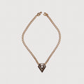 Vintage Givenchy Black and Gold Rhombus Enamel Necklace