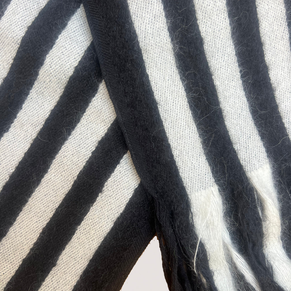Vintage Saint Laurent Monochrome Wool Scarf