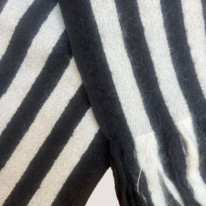 Vintage Saint Laurent Monochrome Wool Scarf