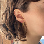 Simple Thing Gold-plated Silver Hoop Earrings
