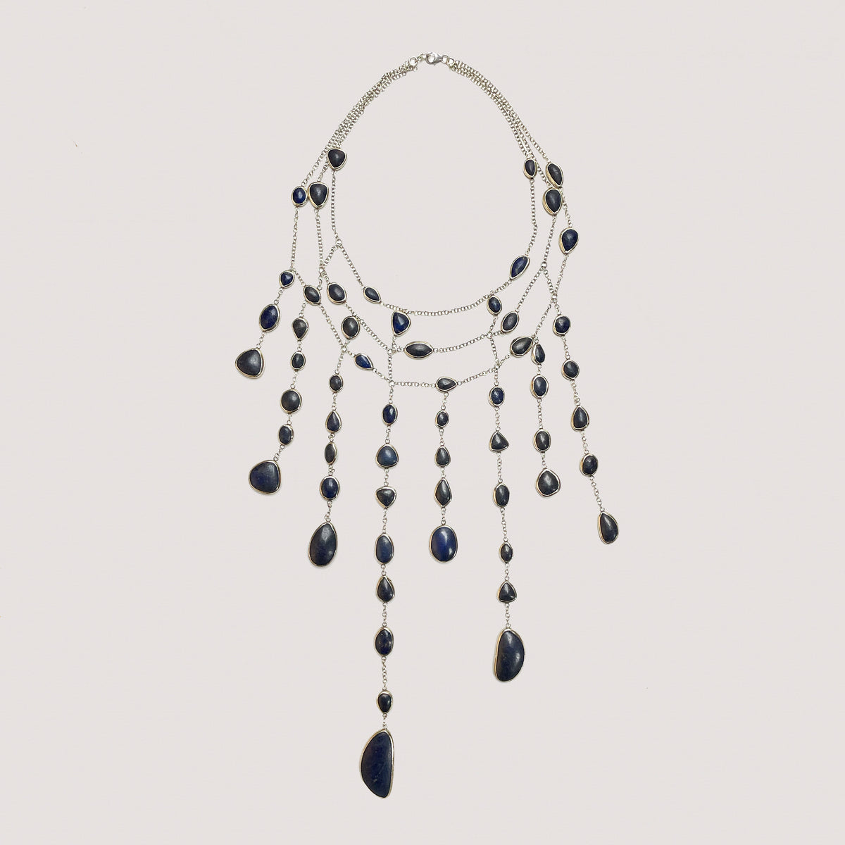 Vintage Pippa Small Waterfall Necklace with Lapis Lazuli