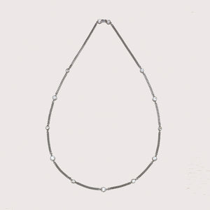 Vintage Givenchy Station Necklace with Rhinestones