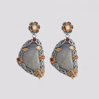 Sapphire Diamond Tourmaline Earrings