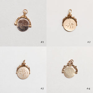 Vintage Spinning I Love You Charm Pendant